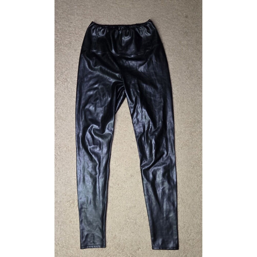 Aritzia Wilfred Free Black Faux Leather Leggings Women’s Size Medium Stretch